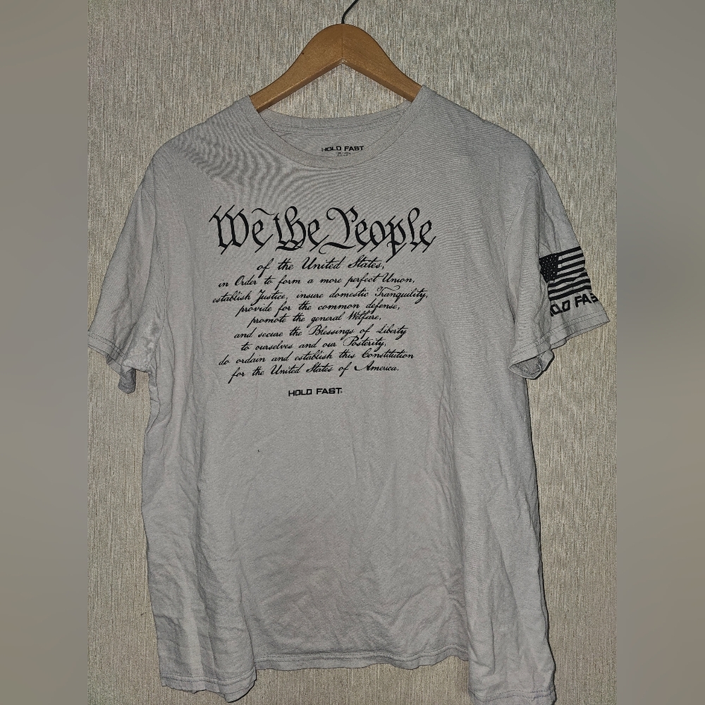 Hold Fast We The People Patriotic Short Sleeve Tee T-shirt Size XL